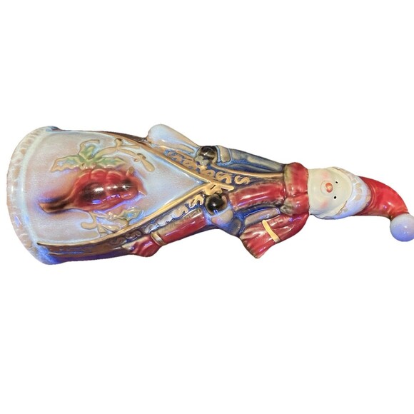 Vintage Old World Snowman Bell With A Cardinal Bird Glazed Shiny 8" Christmas - Picture 13 of 16